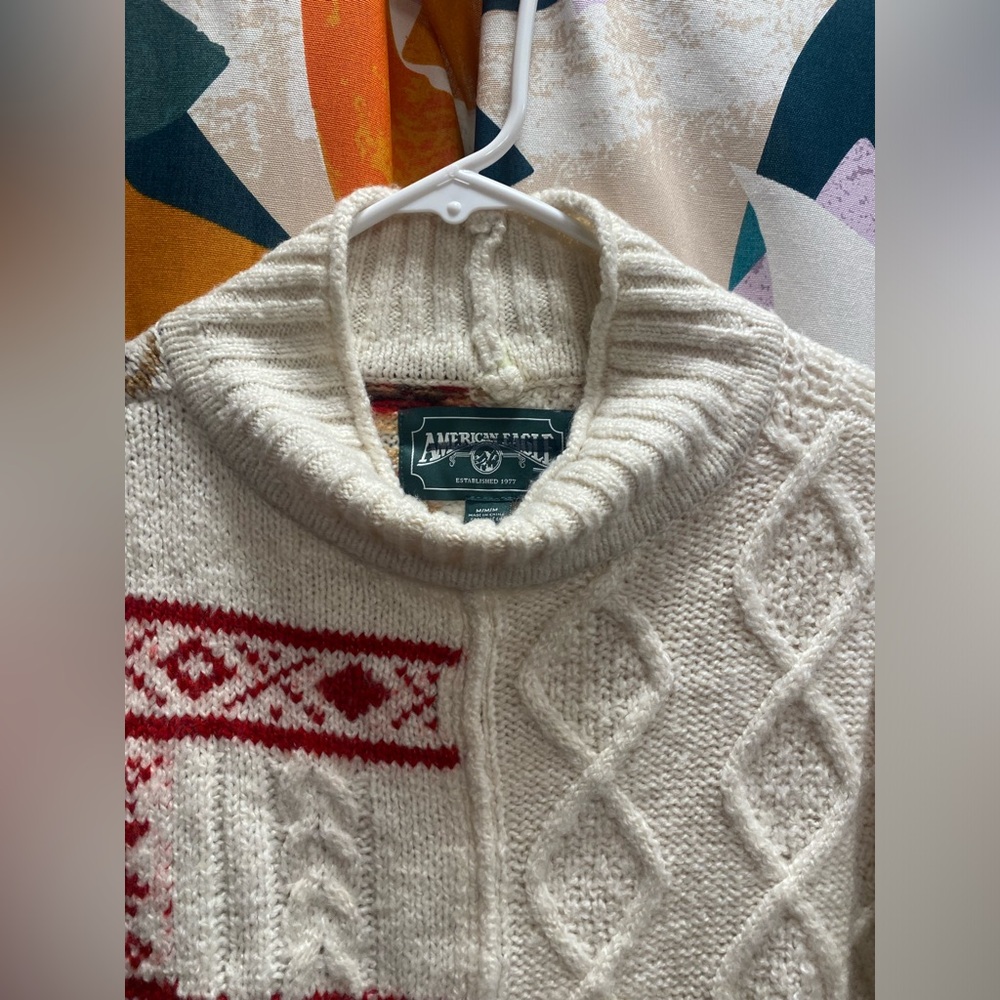 American Eagle Outfitters Patchwork Cable Knit Ch… - image 3